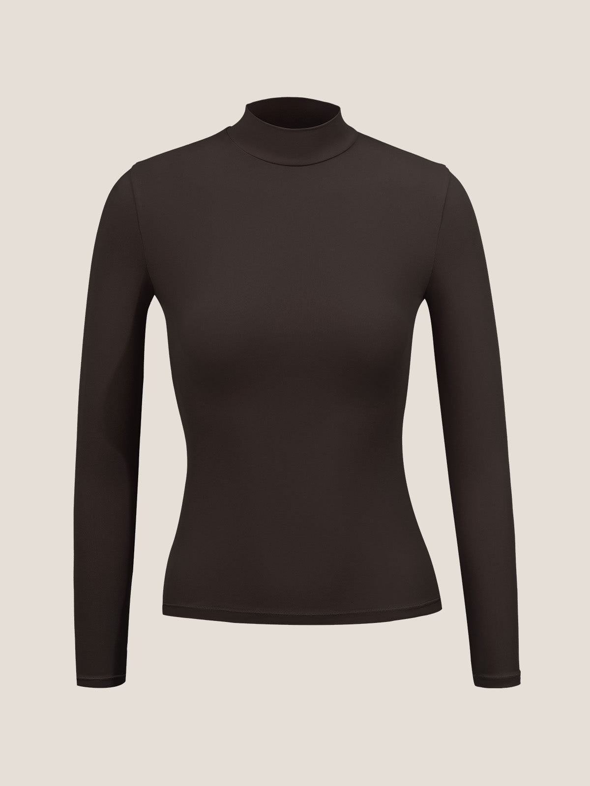 Mock Neck Long Sleeve T-Shirt