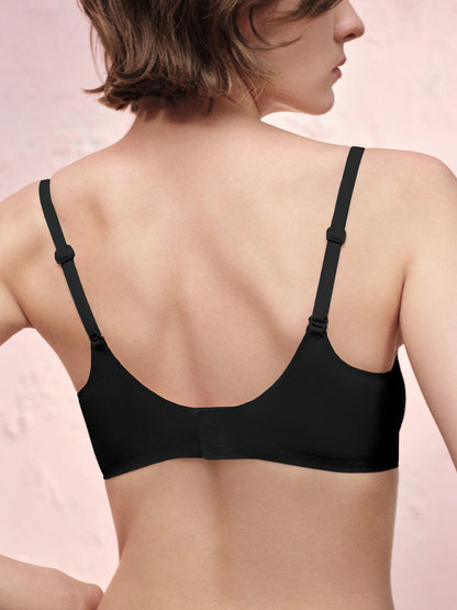 Basic Seamless Lace-Trimmed Bra - Smart Size