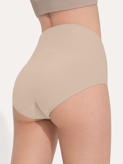 Pure Cotton Wide Elastic Band High-Waisted Brief 2-Pack