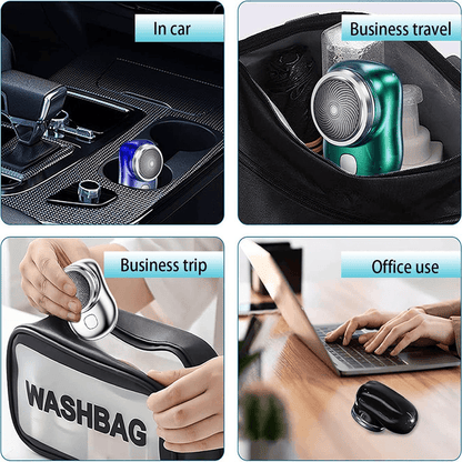 Mini Barbeador Elétrico Zao Portátil Recarregável barba navalha ipx7 impermeável molhado e seco duplo-uso indolor depilador