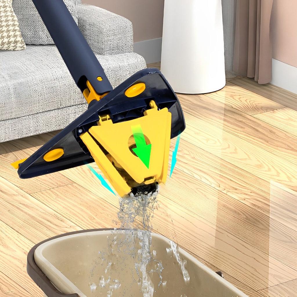 Esfregão Triangulo Mop De Limpeza Ajustável Giratória 360° Rodo Twist Xmop