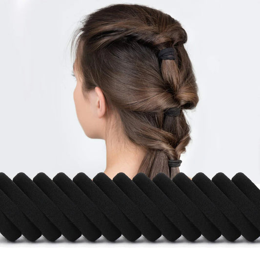 Sarat Moda Indiana Elástico Para Cabelo Tipo Meia Pacote 10 Un. PRETO