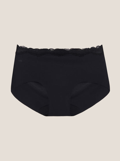 Basic Seamless Lace-Trimmed Boxer Brief
