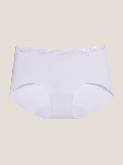 Basic Seamless Lace-Trimmed Boxer Brief