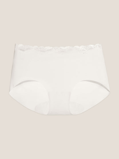 Basic Seamless Lace-Trimmed Boxer Brief