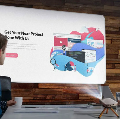 Projetor Box 4K Plus Wifi - Android & iOS + Brinde Tela de 200'' [OFERTA LIMITADA AO ESTOQUE]