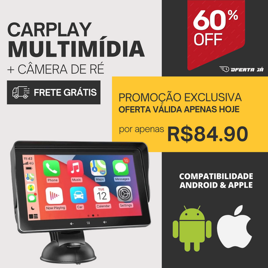 Smart Carplay™ - MULTIMÍDIA PORTÁTIL [OFERTA VÁLIDA POR TEMPO LIMITADO] - OFERTA JÁ