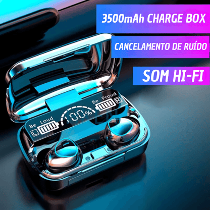 Fone De Ouvido Bluetooth Sem Fio Powerbank ChargeWave