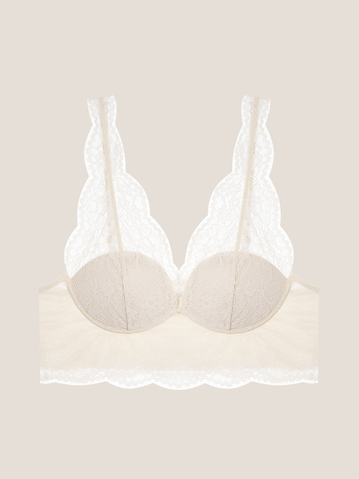 Lace Padded Plunge Spacer Bra