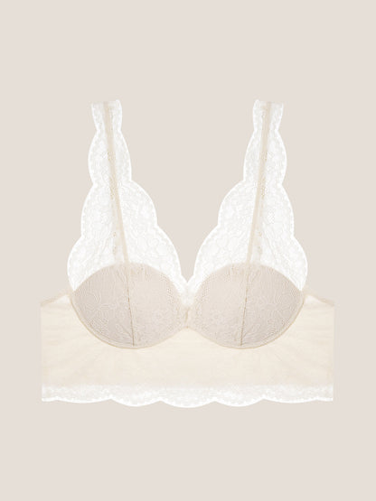 Lace Padded Plunge Spacer Bra