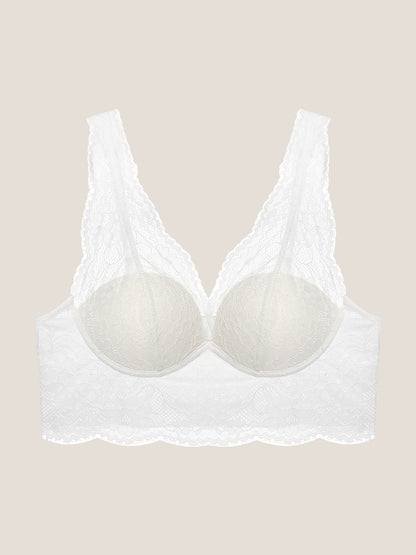 Lace Padded Plunge Spacer Bra