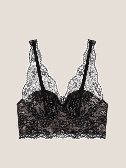 Lace Padded Plunge Spacer Bra
