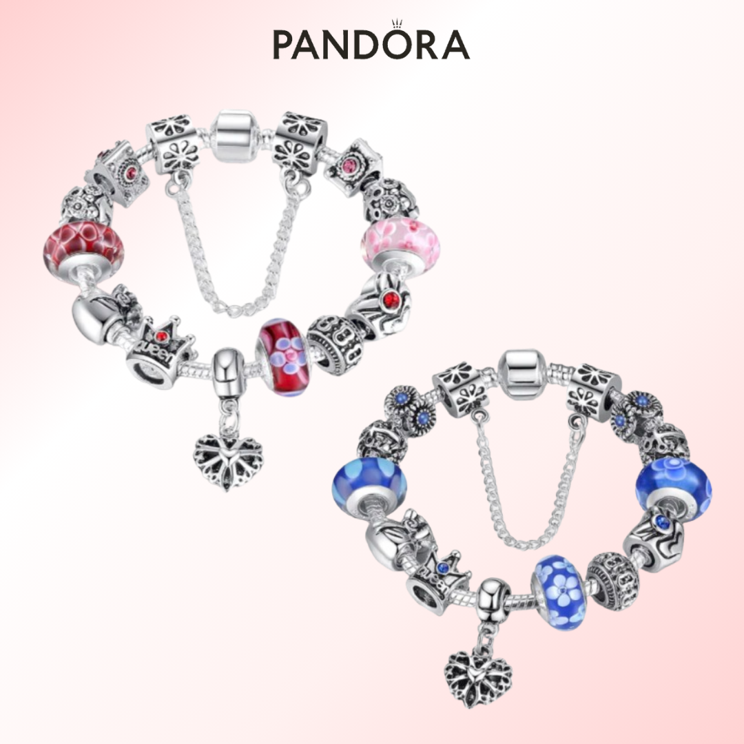 Bracelete de Prata 14 Berloques [COMPRE 1, LEVE 2] [OFERTA LIMITADA AO ESTOQUE]