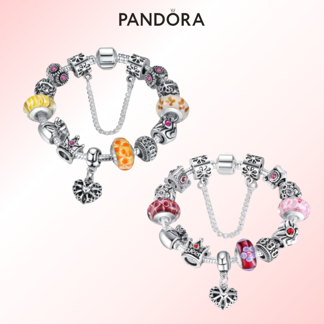 Bracelete de Prata 14 Berloques [COMPRE 1, LEVE 2] [OFERTA LIMITADA AO ESTOQUE]