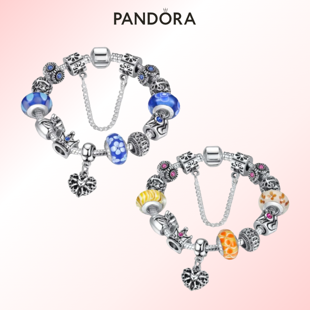 Bracelete de Prata 14 Berloques [COMPRE 1, LEVE 2] [OFERTA LIMITADA AO ESTOQUE]