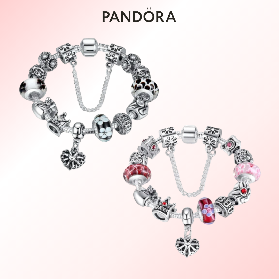 Bracelete de Prata 14 Berloques [COMPRE 1, LEVE 2] [OFERTA LIMITADA AO ESTOQUE]