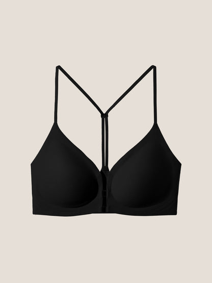 Y-Back Front-Closure Wireless Bra