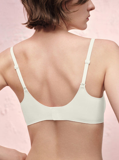 Basic Seamless Lace-Trimmed Bra - Smart Size
