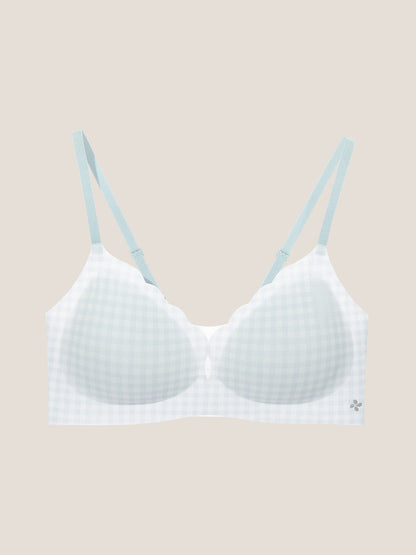 Basic Seamless Deep V Scalloped Neck Cooling Bra - Smart Size