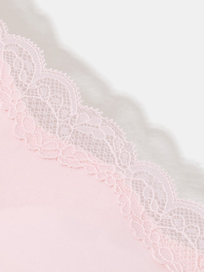 Basic Seamless Lace-Trimmed Bra - Smart Size