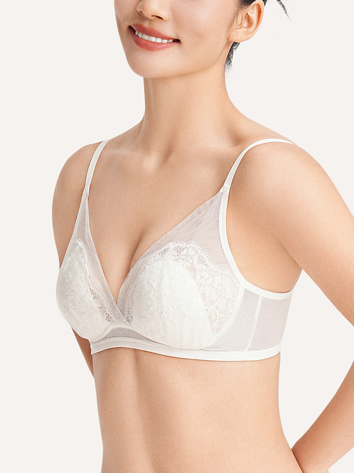 Rococo Lace Triangle Padded Bra