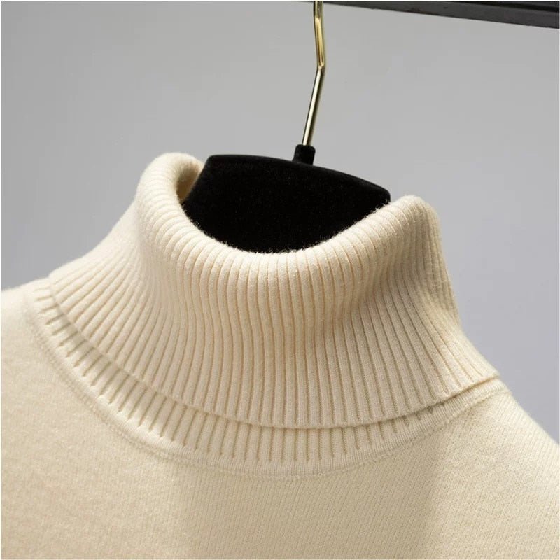 Blusa Cacharrel Forrada Feminina Gola Alta Manga Longa Suéter de Inverno - Frete Grátis