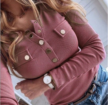 Blusa Feminina Manga Longa Elegante - Frete Grátis