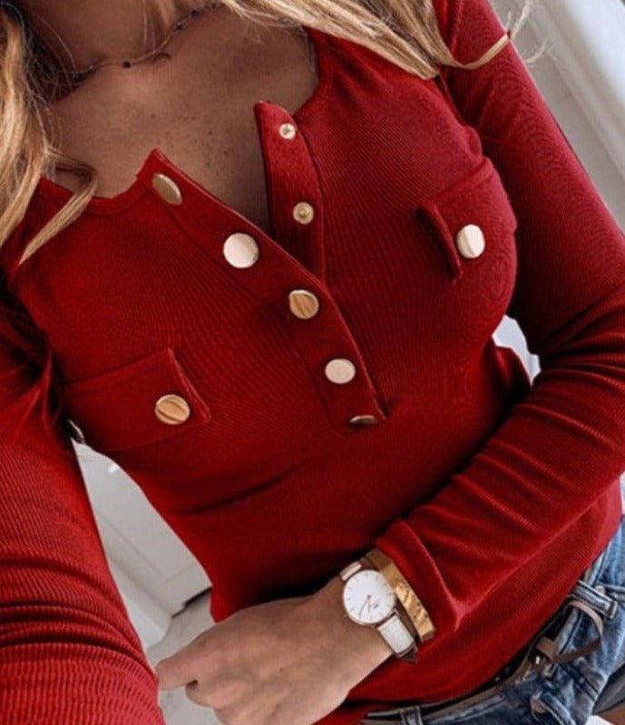 Blusa Feminina Manga Longa Elegante - Frete Grátis