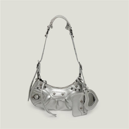 Bolsa Baguete Feminina Média de Couro - Frete Grátis