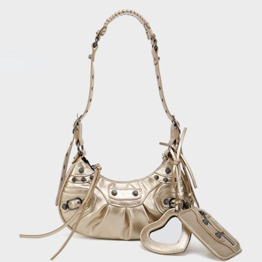 Bolsa Baguete Feminina Média de Couro - Frete Grátis