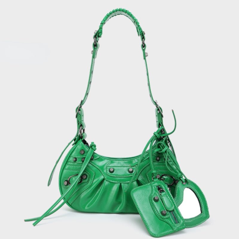 Bolsa Baguete Feminina Média de Couro - Frete Grátis