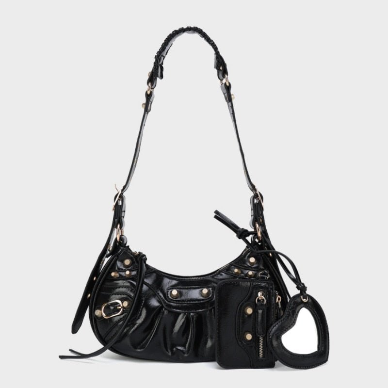 Bolsa Baguete Feminina Média de Couro - Frete Grátis
