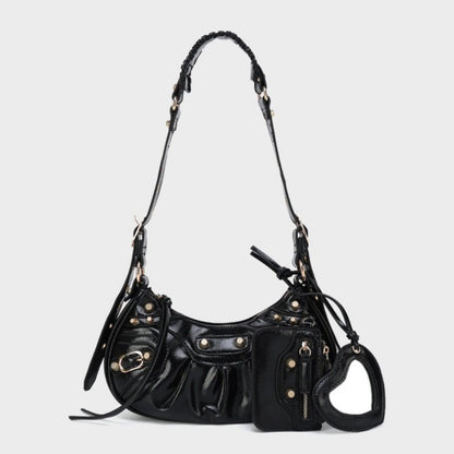 Bolsa Baguete Feminina Média de Couro - Frete Grátis