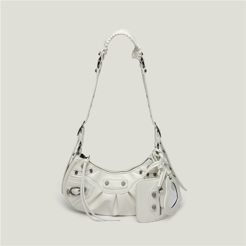 Bolsa Baguete Feminina Média de Couro - Frete Grátis
