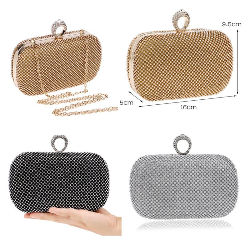 Bolsa Clutch Feminina de Ombro Cravejada - Frete Grátis