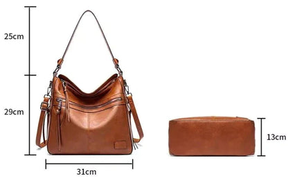 Bolsa de Ombro Feminina de Couro + Carteira Feminina de Couro Cindy - Frete Grátis