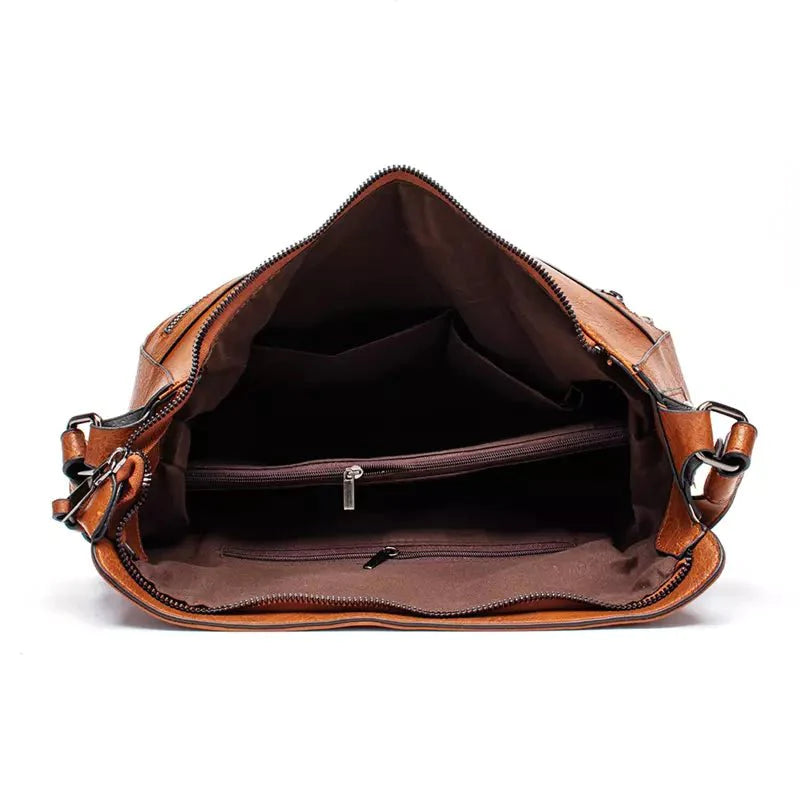 Bolsa de Ombro Feminina de Couro + Carteira Feminina de Couro Cindy - Frete Grátis