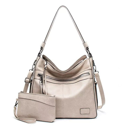 Bolsa de Ombro Feminina de Couro + Carteira Feminina de Couro Cindy - Frete Grátis