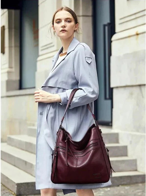 Bolsa de Ombro Feminina de Couro + Carteira Feminina de Couro Cindy - Frete Grátis
