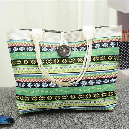 Bolsa de Ombro Listrada - Frete Grátis