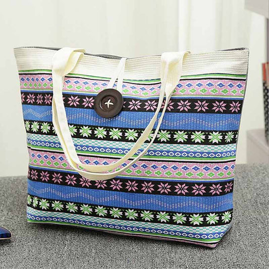 Bolsa de Ombro Listrada - Frete Grátis