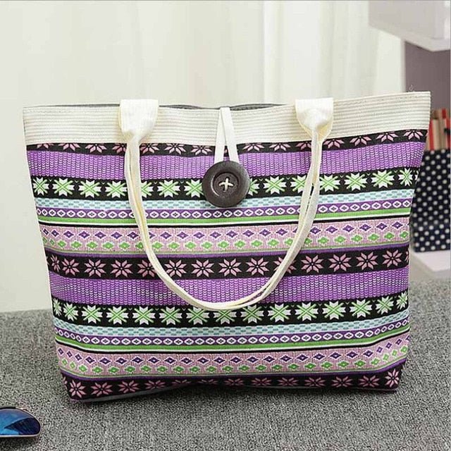 Bolsa de Ombro Listrada - Frete Grátis