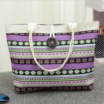 Bolsa de Ombro Listrada - Frete Grátis