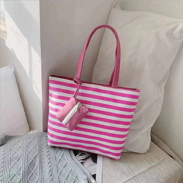 Bolsa de Ombro Listrada La Grace - Frete Grátis