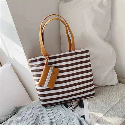Bolsa de Ombro Listrada La Grace - Frete Grátis