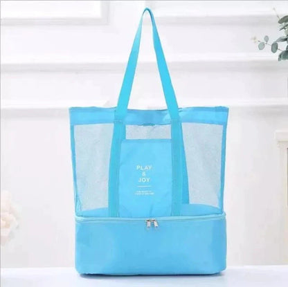 Bolsa de Praia com Compartimento Térmico para Alimentos - Frete Grátis