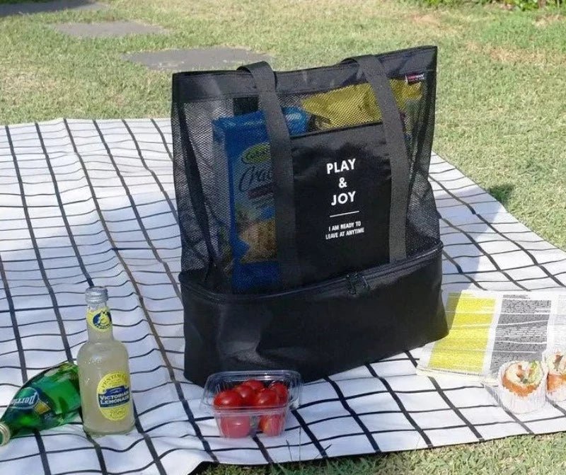 Bolsa de Praia com Compartimento Térmico para Alimentos - Frete Grátis