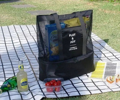 Bolsa de Praia com Compartimento Térmico para Alimentos - Frete Grátis