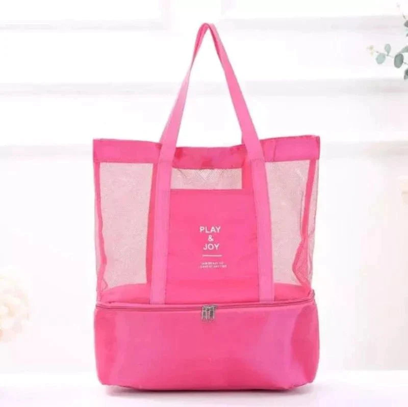 Bolsa de Praia com Compartimento Térmico para Alimentos - Frete Grátis