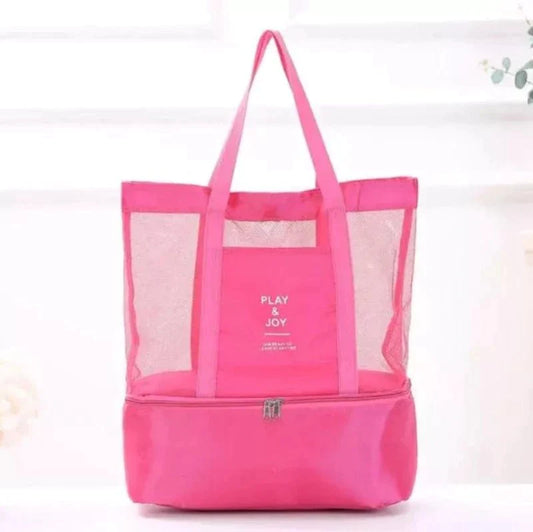 Bolsa de Praia com Compartimento Térmico para Alimentos - Frete Grátis